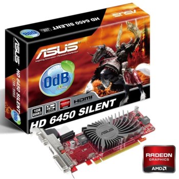Видео карта AMD 6450, 1GB, Asus EAH6450 SILENT/DI/1GD3(LP), PCI-E, DDR3, 64bit, HDMI & DVI | JAR Computers AMD 6450 Asus EAH6450 SILENT/DI/1GD3(LP)