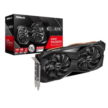 Видео карта AMD Radeon RX 6700 XT, 12GB, RX6700XT CLD OC, PCI-E 4.0, GDDR6, 192-bit, DisplayPort, HDMI | JAR Computers ASRock AMD Radeon RX 6700 XT Challenger D 12GB OC