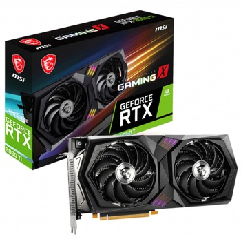 Видео карта Nvidia GF RTX 3060 Ti, 8GB, MSI Gaming X, PCI-E 4.0, GDDR6, 256-bit, DisplayPort, HDMI, LHR | JAR Computers MSI GeForce RTX 3060 Ti Gaming X 8G LHR