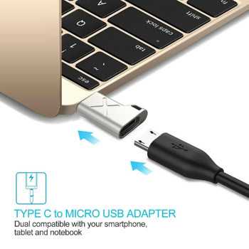 3 броя адаптер microUSB към USB-C