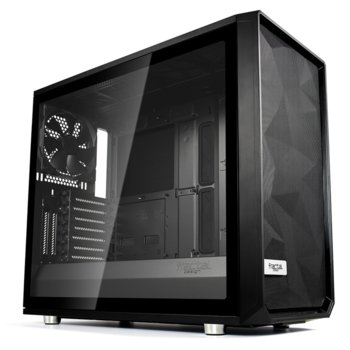 Кутия Fractal Desing Meshify S2 Black - TG, ATX, mATX, ITX, EATX, 1x USB 3.1 Gen 2 Type-C, с прозорец, черна, без захранване | JAR Computers Fractal Desing Meshify S2 Black - TG