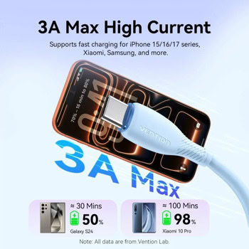 кабел vention ctwwc usb a m to usb-c m 0.25m | JAR Computers кабел vention ctwwc usb a m to usb-c m 0.25m
