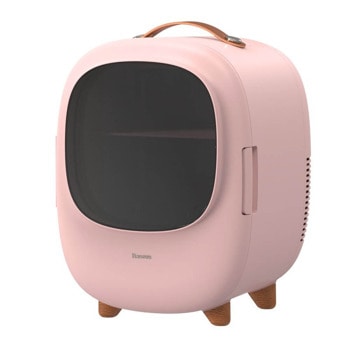 Хладилник Baseus Zero Space Fridge Cool And Heat, преносим, 8л. обем, 60W, може да се използва както в домакинството (220V), така и във автомобил (12V), розов image