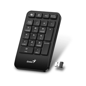Цифрова клавиатура Genius NumPad 1000, безжична, черна | JAR Computers Цифрова клавиатура Genius NumPad 1000 безжична