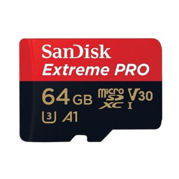 64GB microSDXC Sandisk ExtremePro + Adapter