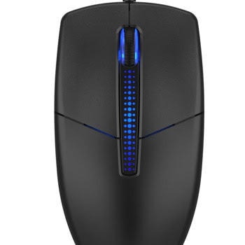 Мишка A4Tech Illuminate N-530S, оптична (1200 dpi), USB, черна, синя подсветка | JAR Computers A4Tech Illuminate N-530S