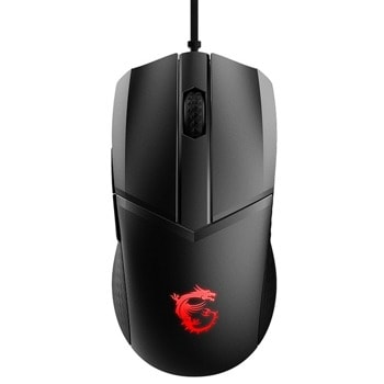 Мишка MSI Clutch GM41 Lightweight, оптична(6400dpi), USB, гейминг, черна, 6 бутона, PixArt PMW-3389 оптичен сензор | JAR Computers MSI Clutch GM41 Lightweight S12-0401860-C54