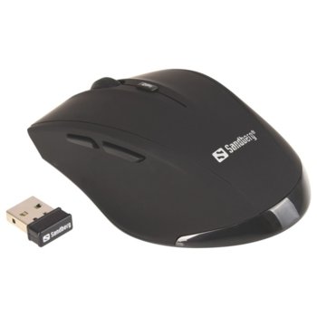 Мишка Sandberg SNB-630-06, оптична (1600dpi), USB, черна, бърз бутон за превключване на резолюцията по време на работа image