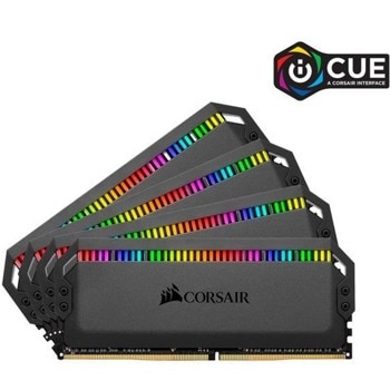 Памет 32GB (4x8GB) DDR4 3200MT/s, Corsair Dominator Platinum RGB, CMT32GX4M4E3200C16, 1.35V, RGB | JAR Computers CORSAIR Dominator Platinum DDR4 CMT32GX4M4E3200C16
