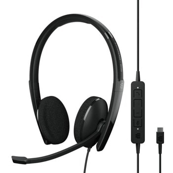 Слушалки EPOS / Sennheiser ADAPT 160, микрофон, технология ActiveGard, Sennheiser Voice Clarity, UC оптимизирани, USB-C, черни | JAR Computers EPOS / Sennheiser ADAPT 160 1000919 USB-C