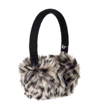 KitSound Leopard Fur Earmuffs for mobile devices