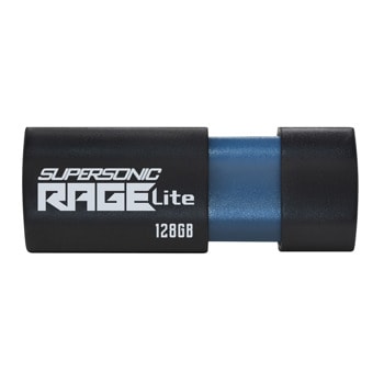 Памет 128GB USB Flash Drive, Patriot Supersonic Rage Lite (PEF128GRLB32U), USB 3.2, черна | JAR Computers Patriot Supersonic Rage LITE 128GB PEF128GRLB32U