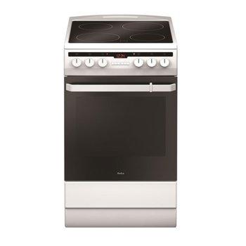 Готварска печка Amica 508CE2.30EHTA, ток, 62 л. обем, 4 нагревателни зони, 8 функции на фурната, бяла | JAR Computers Amica 508CE2.30EHTA