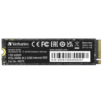 Памет SSD 1TB Verbatim Vi3000, NVMe, M.2 (2280), скорост на четене до 3300MB/s, скорост на запис до 3000MB/s | JAR Computers SSD Verbatim Vi3000 1TB NVMe