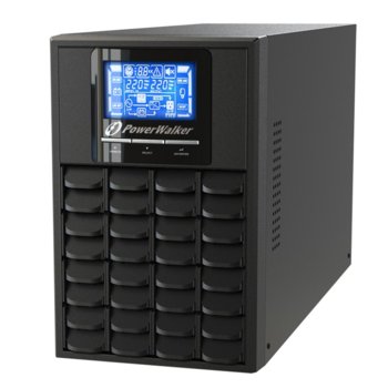 UPS PowerWalker VFI 1000 C LCD, 1000VA/800W, On Line | JAR Computers PowerWalker VFI 1000 C LCD, 1000VA/800В, On Line