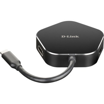 Докинг станция D-Link M420, от USB C към 1x USB C, 2x USB A, 1x HDMI, черна | JAR Computers D-Link 4-in-1 DUB-M420