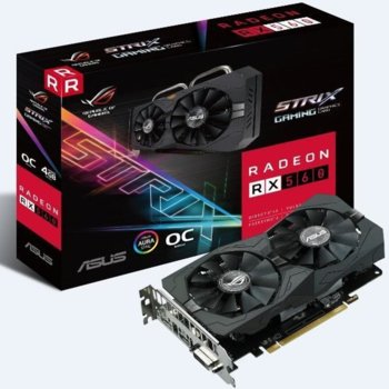 Видео карта AMD Radeon RX 560 OC, 4GB, Asus ROG-STRIX-RX560-O4G-EVO-GAMING, PCI-E 3.0, GDDR5, 128 bit, Display Port, HDMI, DVI | JAR Computers Asus ROG-STRIX-RX560-O4G-EVO-GAMING