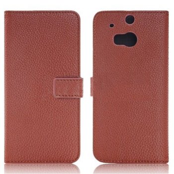 Wallet Flip Case for HTC ONE 2 M8 brown