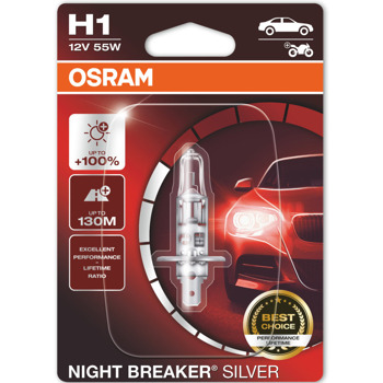 Автомобилна крушка Osram 64150NBS, 55W, 1550lm, H1, P14.5s, халогенна, 1 брой в опаковка | JAR Computers Osram 64150NBS 55W 1550lm 64150NBS