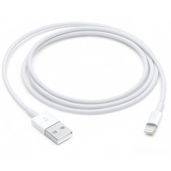 Кабел Apple, от Lightning(м) към USB (м), 1.0m, бял | JAR Computers Apple Lightning to USB Cable (1 m)