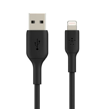 Кабел Belkin Boost Charge (CAA001bt0MBK), от USB A(м) към Lightning(м), 0.15m, черен | JAR Computers Belkin Boost Charge CAA001bt0MBK