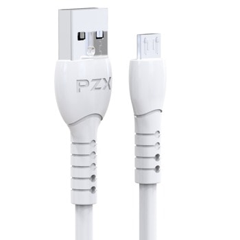 Кабел PZX V147, от USB A(м) към USB Micro B(м), 2m, бял | JAR Computers PZX V147 1233242