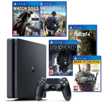 PlayStation 4 Slim Watch Dogs + RPG Pack