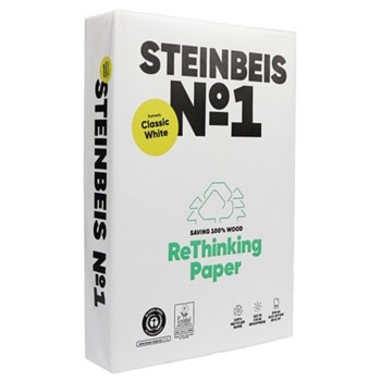 Хартия Steinbeis No. 1 Classic White ReThinking Paper, A4, 80 g/m2, 500 страници, 100% рециклирана | JAR Computers Steinbeis No. 1 Classic White ReThinking Paper
