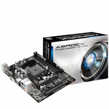 Дънна платка ASRock FM2A55M-VG3, A55, FM2, DDR3, PCI-E (D-Sub), SB5.1, Lan1000, 4x SATA2 RAID 0,1,10, mATX | JAR Computers ASRock FM2A55M-VG3