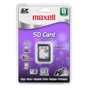 Карта памет 8GB SD, Maxell, Class 10 | JAR Computers 8GB SD Card Maxell Class 10