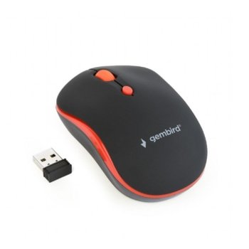Мишка Gembird MUSW-4B-03-R, оптична (1600 dpi), безжична, USB, червена image