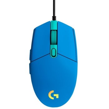 Мишка Logitech G102 LIGHTSYNC, оптична (8000 dpi), USB, гейминг, синя, 6 програмируеми бутона, Lightsync RGB подсветка | JAR Computers Logitech G102 LIGHTSYNC Blue 910-005801