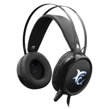 Слушалки White Shark GH-1947 Margay, микрофон, AUX, геймърски, 32 Ohm импеданс, 62 dB ± 3dB чувствителност, LED подсветка, черни | JAR Computers SBOX White Shark GH-1947 Margay