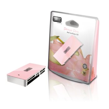 Card Reader, Sweex (CR156), розов, USB | JAR Computers Sweex CR156 Pitaya Pink USB Card Reader
