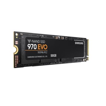 Памет SSD 500GB Samsung 970 EVO MZ-V7E500BW, PCIe Gen 3.0 x4 NVMe 1.3, M.2 (2280), скорост на четене 3400MB/s, скорост на запис 2300MB/s | JAR Computers 500GB SSD Samsung 970 EVO NVMe M.2 MZ-V7E500BW