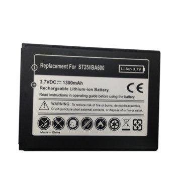 Батерия (заместител) за Sony Ericsson BA600, 1300mAh/3.7V | JAR Computers Battery Sony Ericsson BA600 1300mAh 3.7V 03010203