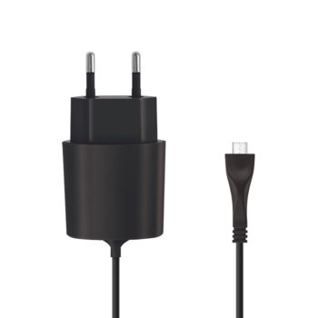 Зарядно устройство Forever, от контакт към microUSB(м), 5V/2.1А, черен | JAR Computers Forever 2.1A 5V черен