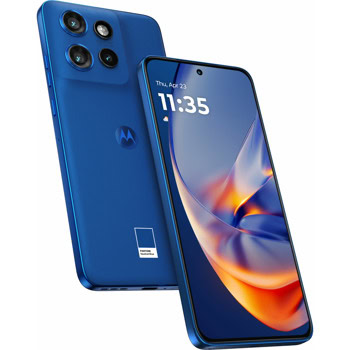 Смартфон Motorola Edge 50 Neo (син), поддържа 2 SIM карти, 6.4" (16.26cm) LTPO pOLED HDR10+ 120Hz дисплей, осемядрен MediaTek Dimensity 7300 2.5GHz, 8GB RAM, 256GB Flash памет, 50 + 13 + 10 & 32 Mpix камери, Android, 171g | JAR Computers Motorola Edge 50 Neo 8/256GB Blue PB310054RO