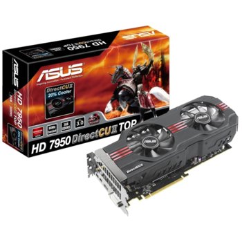 Видео карта AMD 7950, 3GB, Asus HD7950-DC2T-3GD5, PCI-E 3.0, DDR5, 384bit, HDMI, DVI, 2x miniDisplayPort | JAR Computers AMD 7950 Asus HD7950-DC2T-3GD5