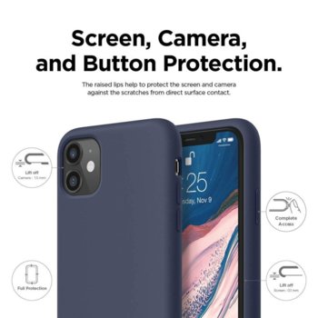 Elago Soft Silicone iPhone11 darkblue ES11SC61-JIN