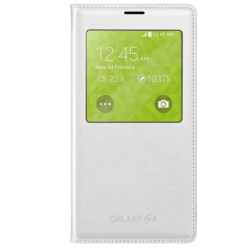 Samsung S View Cover  Galaxy S5 K Pacific  White