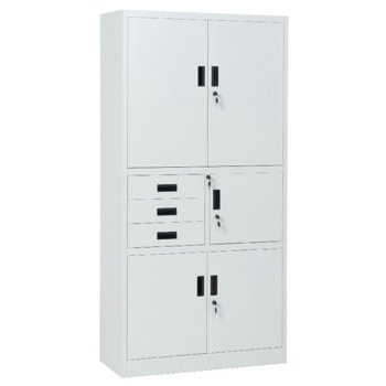 метален шкаф carmen cr-1281 е k - сив