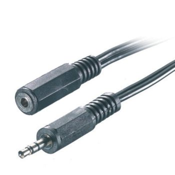 Аудио кабел удължител Vivanco 19369, от 3.5mm Jack(м) към 3.5mm Jack(ж), 2.5m, черен | JAR Computers Vivanco 19369 3.5mm Jack(м) към 3.5mm Jack(ж) 2.5m