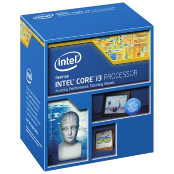 Intel Core i3 4370 (Haswell) дву-ядрен (3.8GHz, 4MB L3, 350MHz-1.15GHz GPU, LGA1150) BOX | JAR Computers Haswell Core i3 4370 BOX