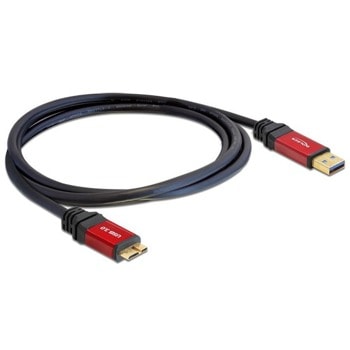Кабел Delock 82761, от USB-A(м) към USB Micro-B 3.0(м), 2m, черен | JAR Computers Delock USB-A - USB-B Male 82761