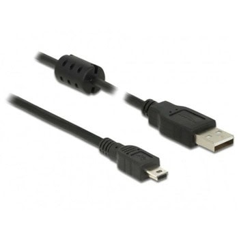 Кабел DeLock 84914, от USB-A(м) към USB Mini B(м), 2m, черен | JAR Computers Кабел DeLock 84914