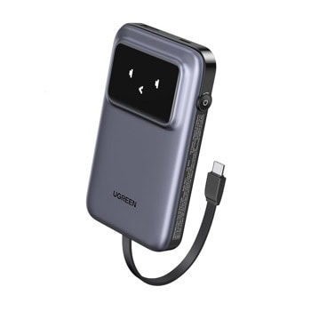 Външна батерия /power bank/ Ugreen PB511, 10 000 mAh, черна, 1x USB-A, 1x USB-C(м), 1x USB-C(ж), 30W, LED дисплей | JAR Computers Ugreen PB511 Black 35603B