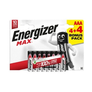 Energizer Max AAA 4+4pcs E303328001