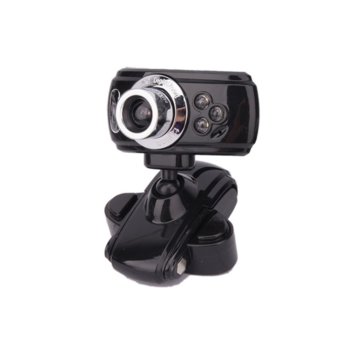 Уеб камера TP10, микрофон, 640x480, LED осветители, ръчен фокус, USB, черна | JAR Computers Web Camera TP10