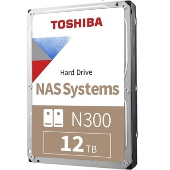 Твърд диск 12TB Toshiba N300 NAS (HDWG21CEZSTA), SATA 6Gb/s, 7200 rpm, 256MB, 3.5" (8.89cm) | JAR Computers Toshiba 12TB NAS N300 HDWG21CEZSTA